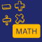 Dark blue back ground and math operation symbols